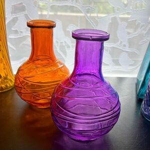 Decorative , purple bottle/vase  6”